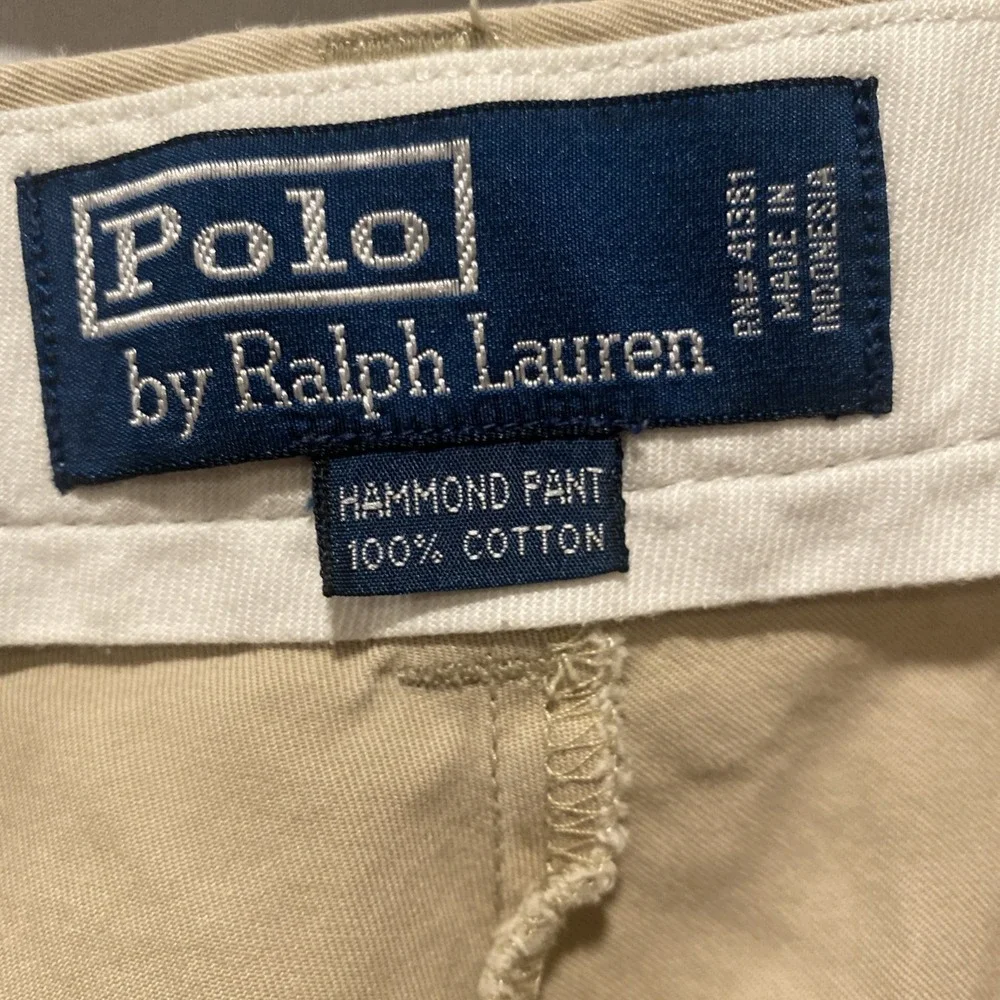 Vintage Polo Ralph Lauren Pants Men's 38x32 Beige Khaki Chino Hammond Pant